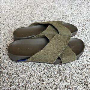 Rothy's Weekend Slide Green Sandals